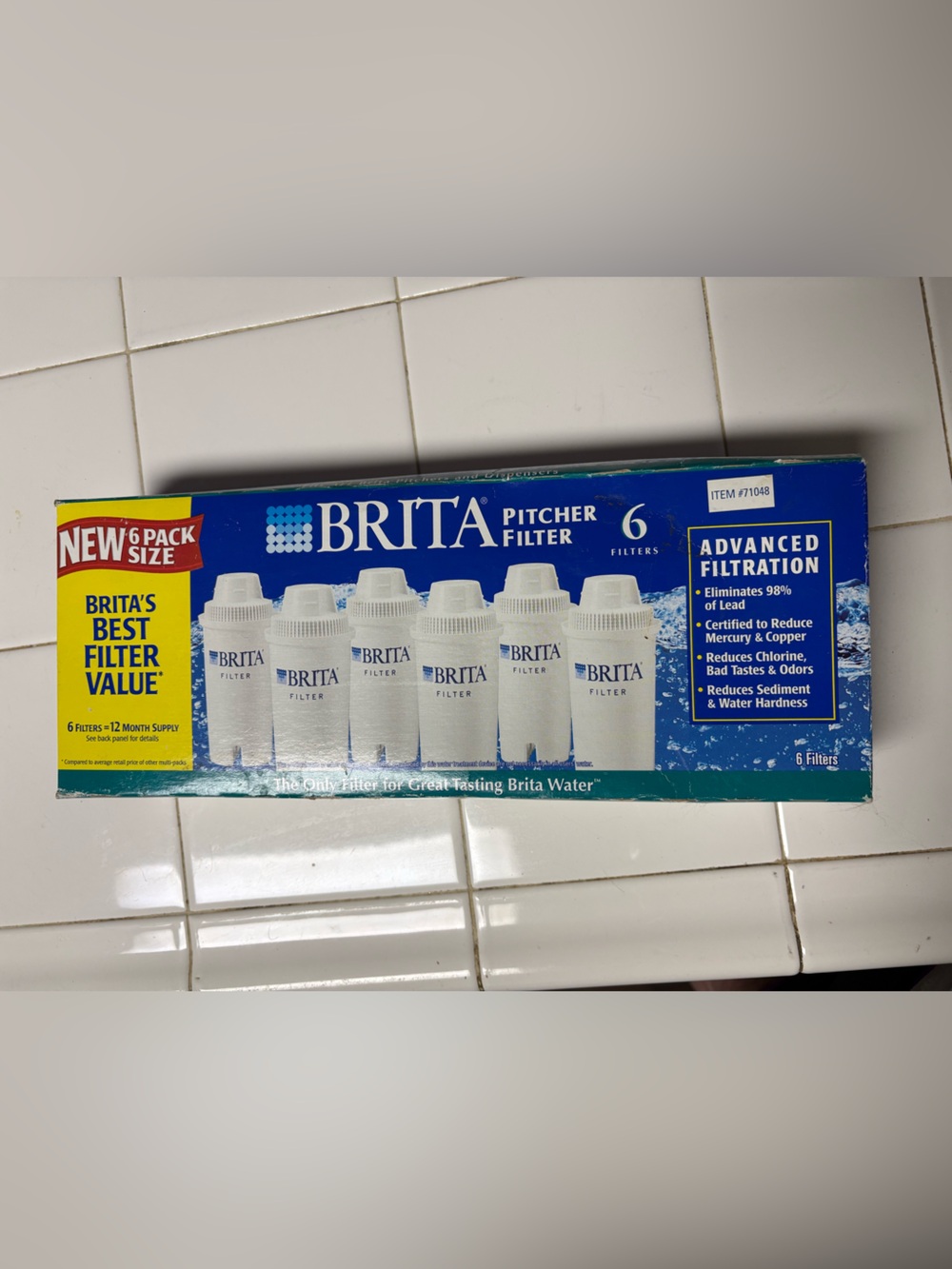 Brita White Replacement Filters - 6 Pack in Blue Box
